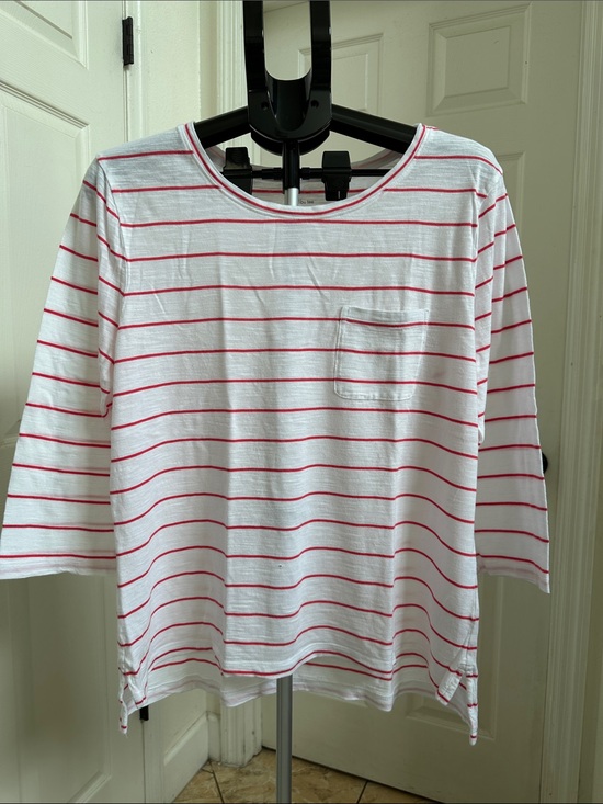 Banana Republic Tops - Banana Republic Women’s Malibu Tee Crew Neck 3/4 Sleeved Striped in Size XL